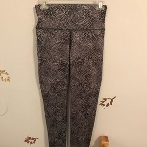 Grey and white speckled leggings